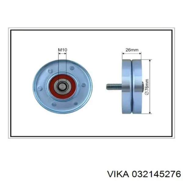 Polea inversión / guía, correa poli V 032145276 Vika