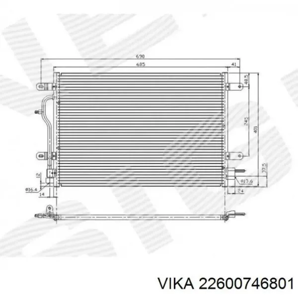 Condensador aire acondicionado TP1594583 Tempest
