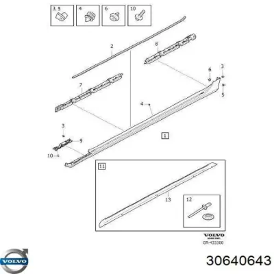 Soporte de umbral VOLVO 30640643