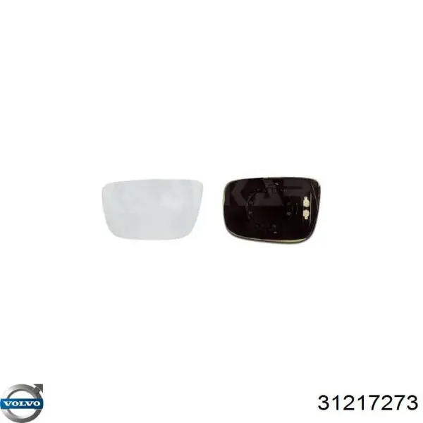 Cristal de espejo retrovisor exterior izquierdo 31217273 Volvo