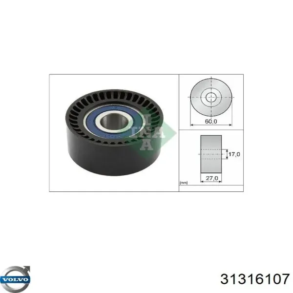 Tensor de la correa de distribución Volvo 31493093 precio, desde