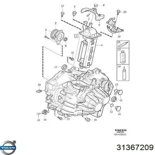 Desembrague central, embrague 31367209 Volvo