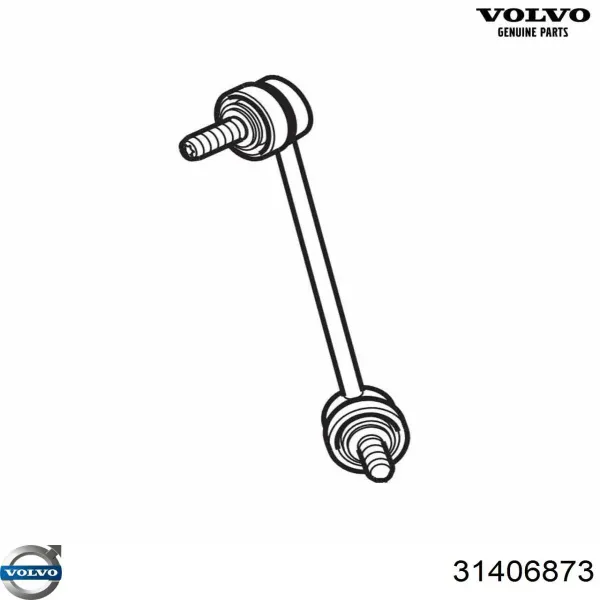 Bieleta estabilizadora delantera izquierda 31406873 Volvo