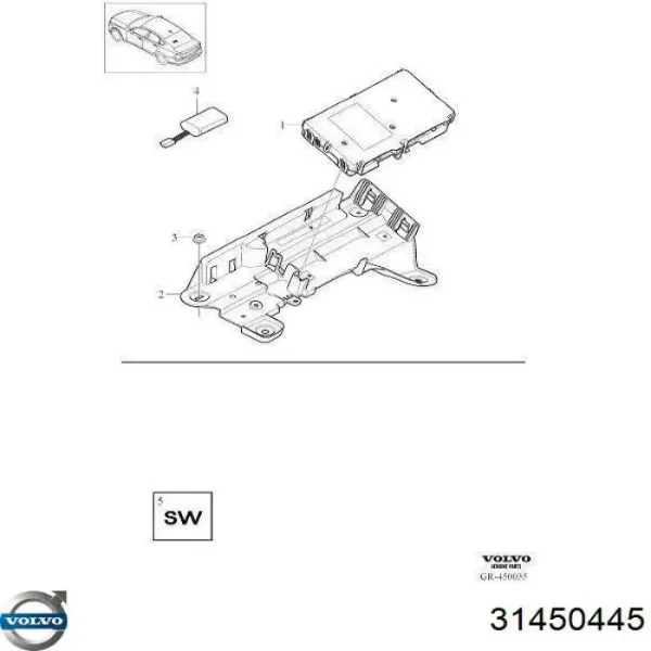 Batería 31450445 Volvo