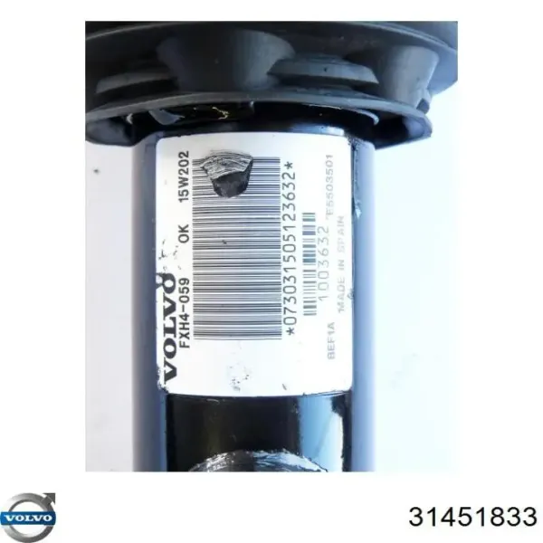 Amortiguador delantero izquierdo 31451833 Volvo