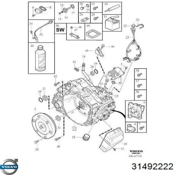 Kit de reparación de caja de cambios automática 31492222 Volvo