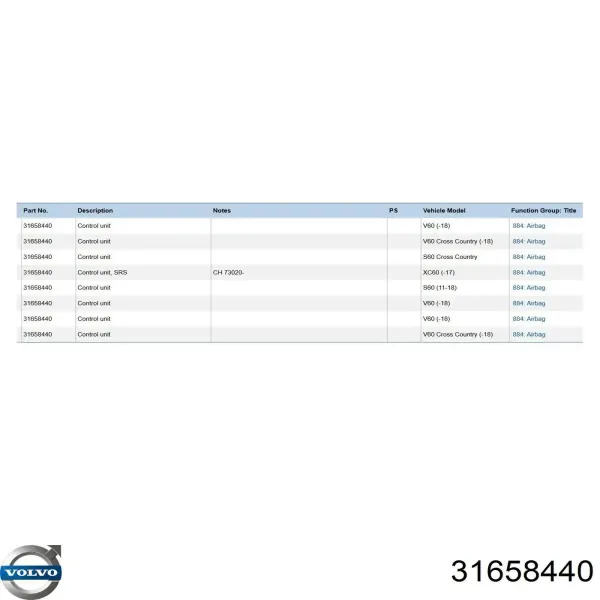  31658440 Volvo