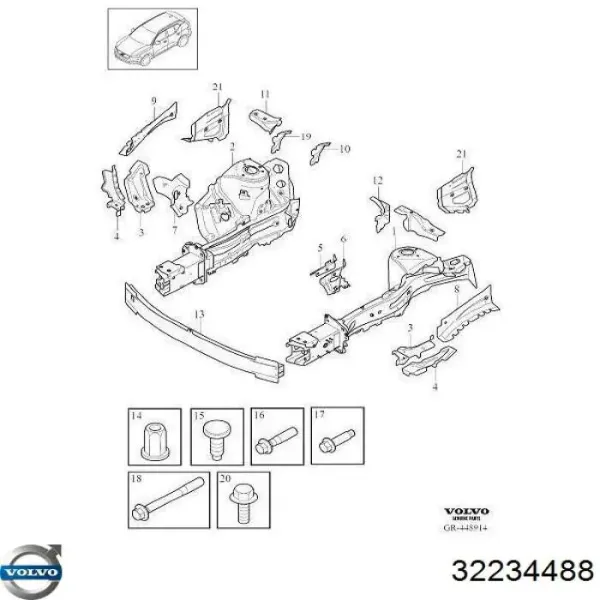 Depósito de gasolina Volvo XC40 536