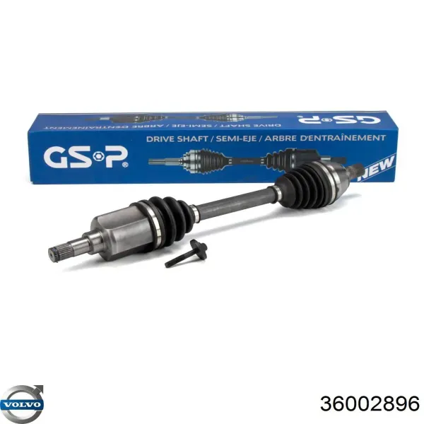 Semieje delantero izquierdo 36002896 Volvo