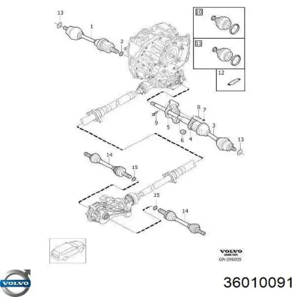 Semieje 36010091 Volvo