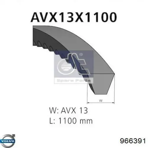 Correa de alternador 966391 Volvo
