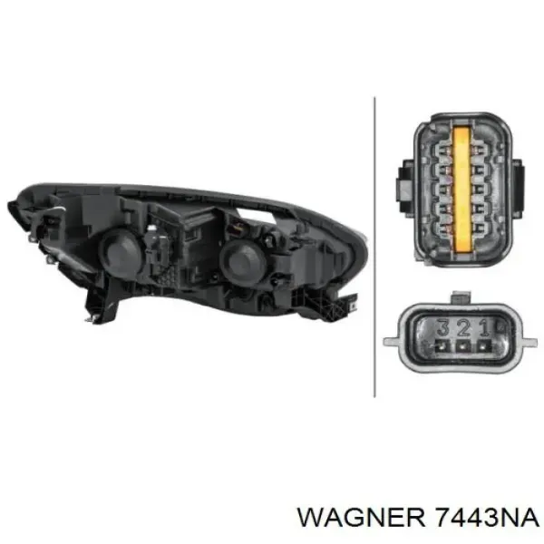 Lámpara de intermitente 7443NA Wagner