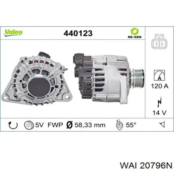 Alternador KM0900718RBLT KAP