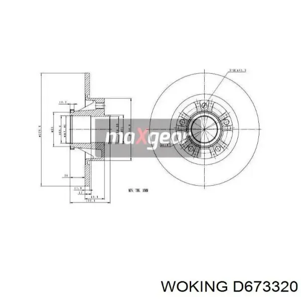 Disco de freno trasero Renault Trafic 2 FL