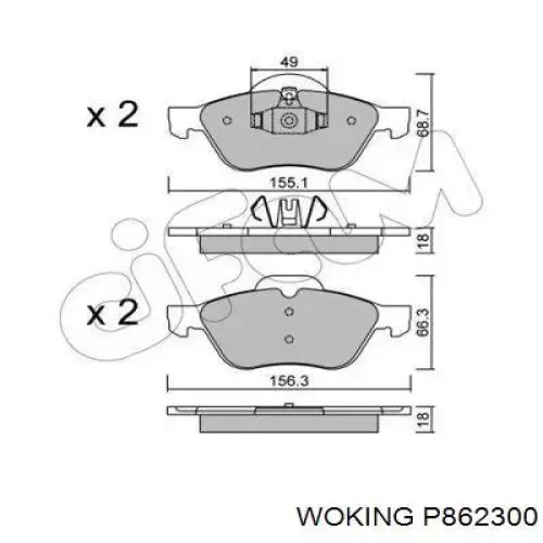 Pastillas de freno delanteras Renault Laguna 2 BG0, BG1