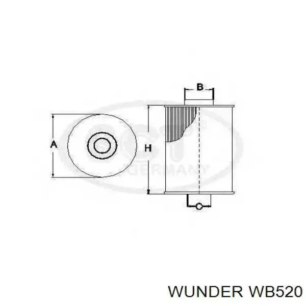 Filtro de combustible WB520 Wunder