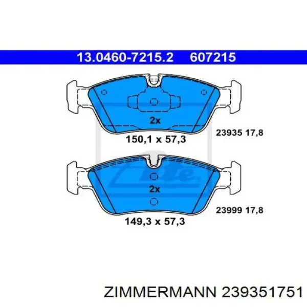Pastillas de freno delanteras BMW 1 E81, E87