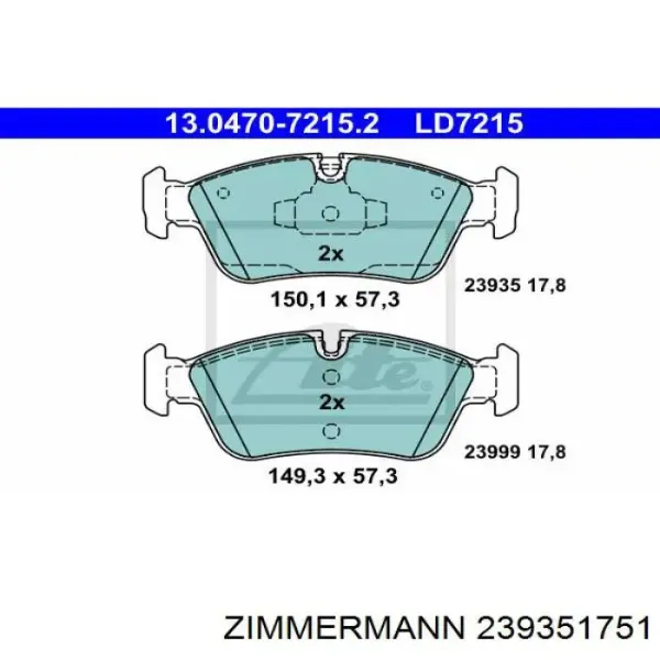 Pastillas de freno delanteras BMW 1 E81, E87