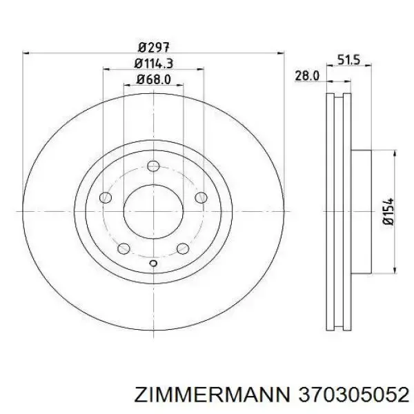 Freno de disco delantero Mazda CX-5 1 KE, GH