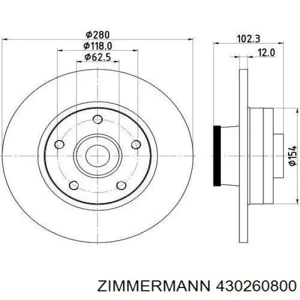 Disco de freno trasero Renault Trafic 2 FL