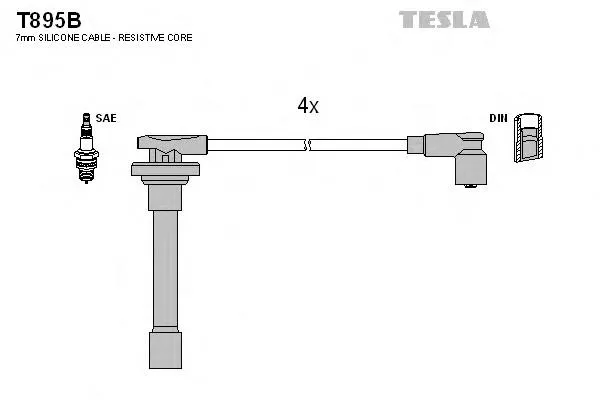 Cables de bujías T895B Tesla