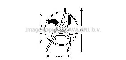 Ventilador del motor CN7538 Prasco