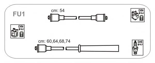 Cables de bujías FU1 Janmor