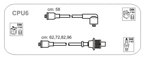 Cables de bujías CPU6 Janmor
