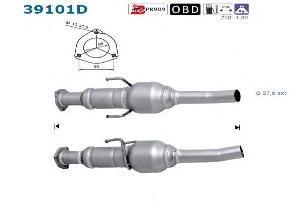 Catalizador 504141541 Iveco