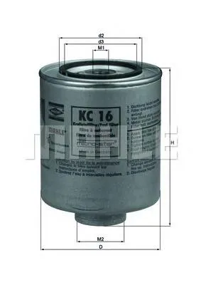 Filtro de combustible KC16 Mahle Original