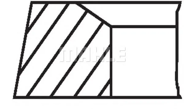 Aros de pistón para 1 cilindro, STD 00208N0 Mahle Original