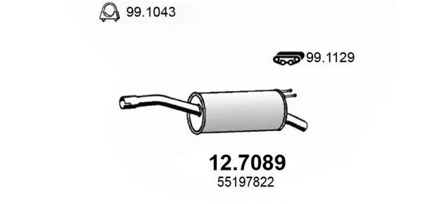 Silenciador trasero 7453 Polmostrow