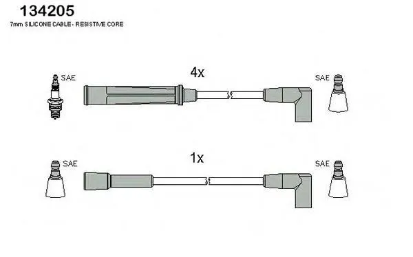 Cables de bujías 134205 Huco