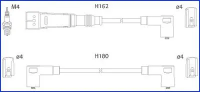 Cables de bujías 134715 Huco