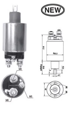 Solenoide de arranque 940113050539 Magneti Marelli