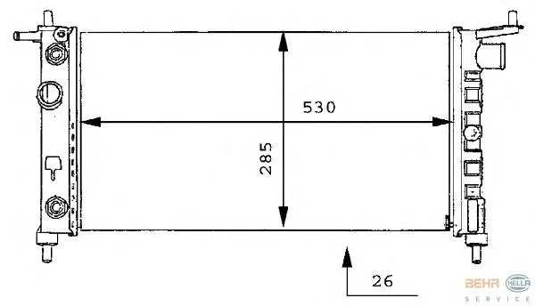 Radiador 8MK376712011 HELLA