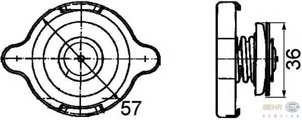 Tapa radiador 8MY376742061 HELLA