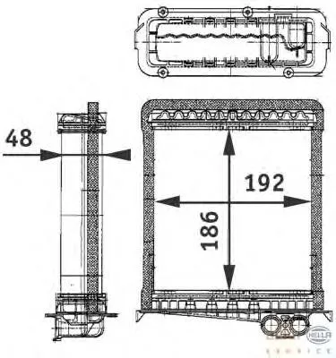 Radiador calefacción 8FH351311751 HELLA