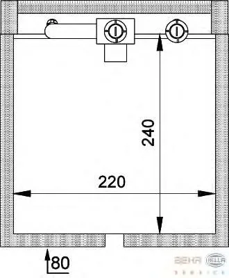 Evaporador de aire acondicionado 8FV351211071 HELLA