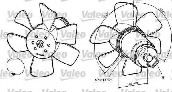 Ventilador del motor 698368 VALEO