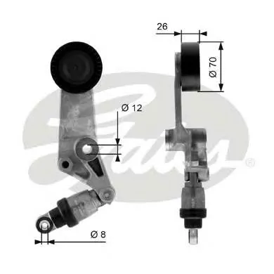 Tensor de correa, correa poli V Toyota Corolla E12