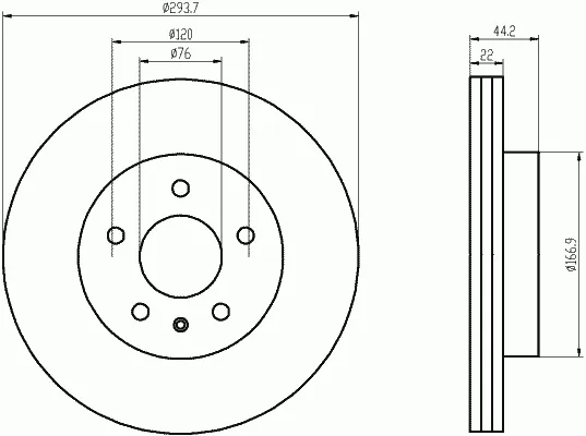 Disco de freno trasero Volkswagen Transporter 7HB, 7HJ, 7EB, 7EJ