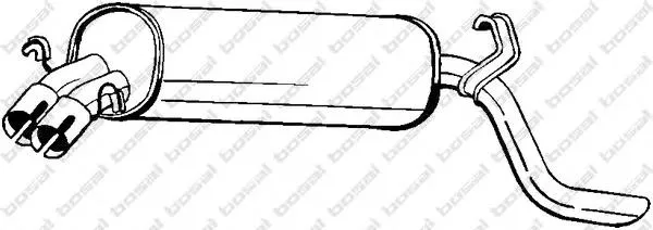 Silenciador trasero 185213 Bosal