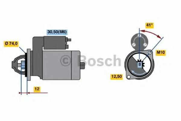 Motor de arranque 0001107431 Bosch
