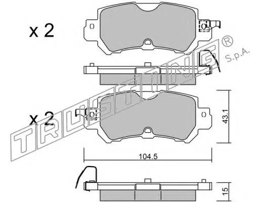 9860 Trusting Pastillas traseras