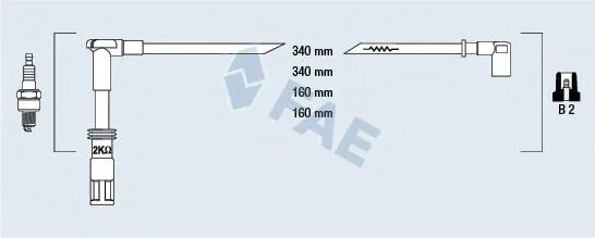 Cables de bujías 85739 FAE