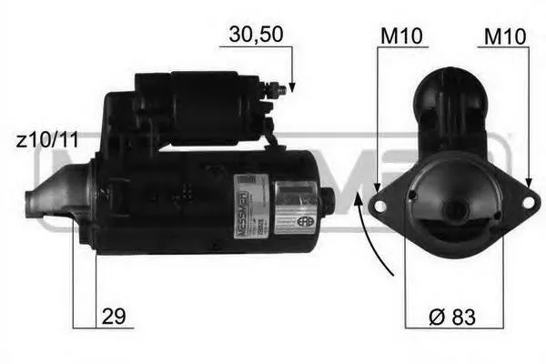 Motor de arranque 220029 ERA
