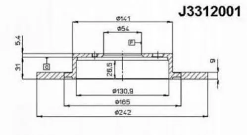 Disco de freno trasero Toyota Corolla E9