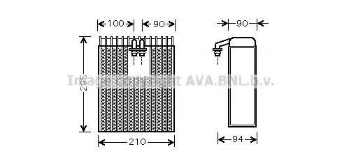 Evaporador de aire acondicionado Toyota Camry III