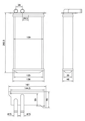 Radiador calefacción 52226 NRF